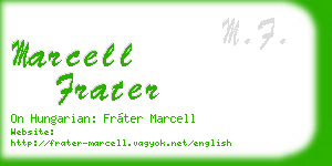 marcell frater business card