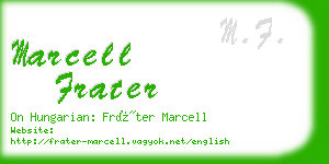 marcell frater business card